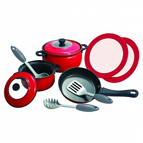 Игровой набор металлической посуды, 10 предметов (Playgo, Play 6950veg)